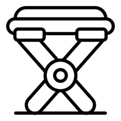 Portable chair icon outline vector. Folding chair. Outdoor camp