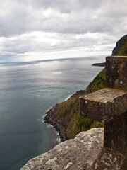 Sea and cliffs in Flores island