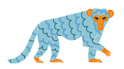 Mythical monkey, mystical character wild fairy tale animal.