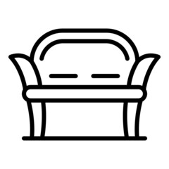 Garden sofa icon outline vector. Chair furniture. Terrace porch