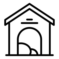 Dog boarding icon outline vector. Pet house. Doghouse hut