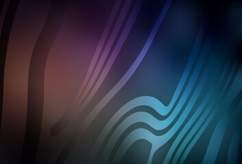 Dark Blue, Red vector backdrop with bent lines.