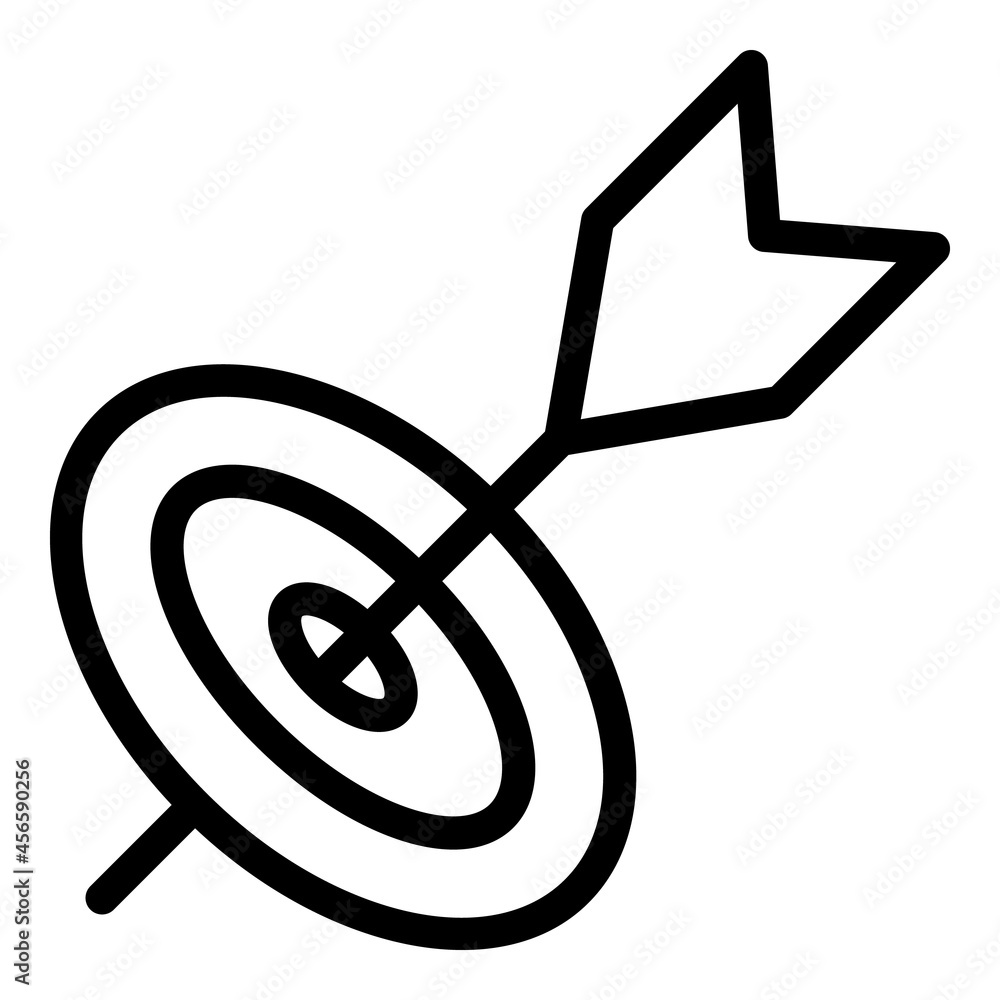 Aufkleber target arrow icon outline vector. dart bullseye. hit dartboard