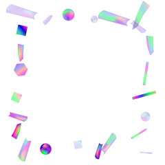 Hologram Confetti. Great design for any purposes.  Banner template. Blur background. Blurred concept. Colorful space background. Holiday, birthday.