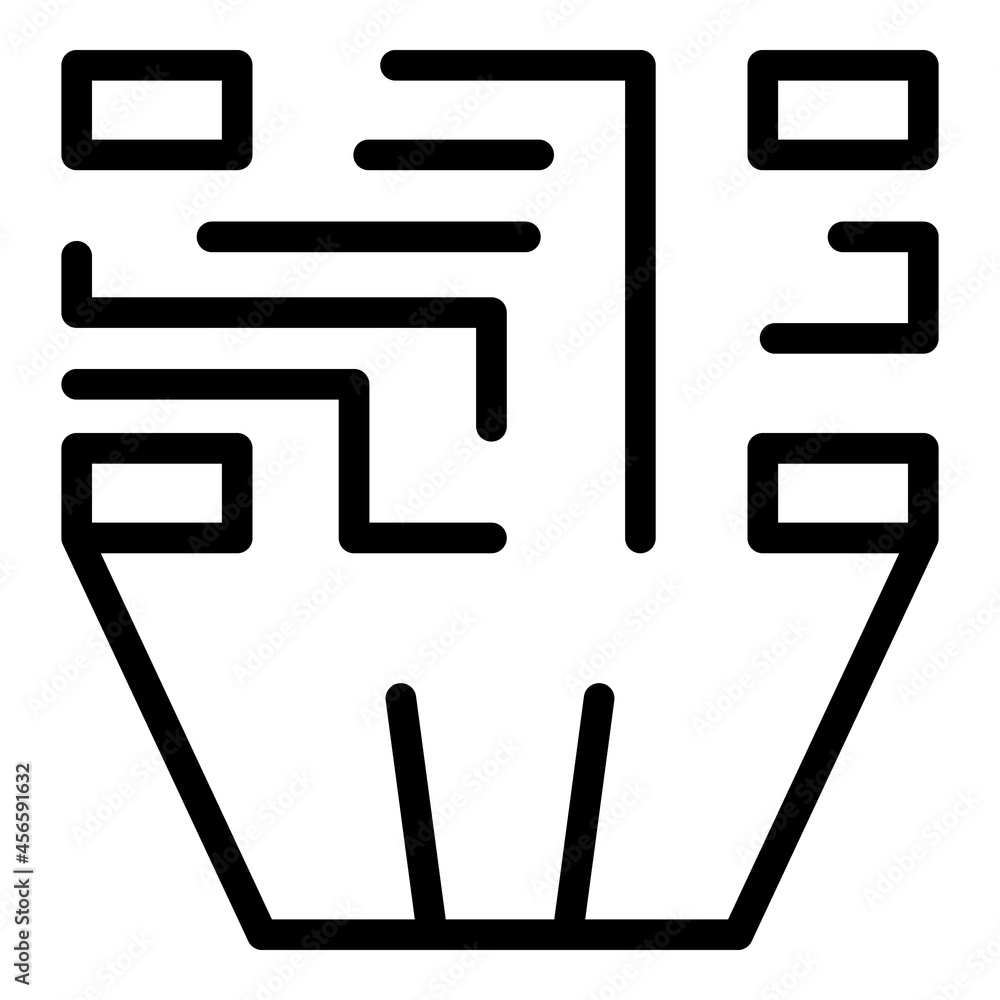 Poster qr scanner icon outline vector. scan code. bar reader