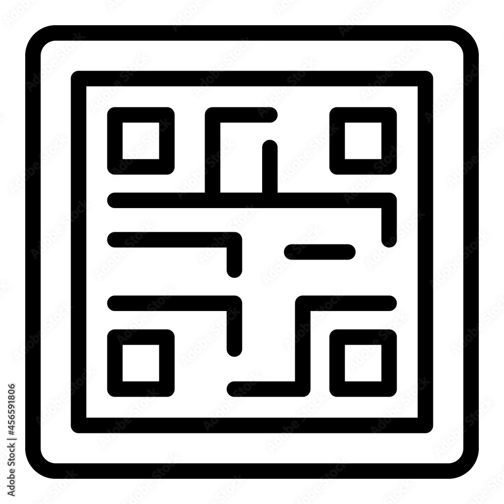Aufkleber code reader icon outline vector. qr scan. data barcode