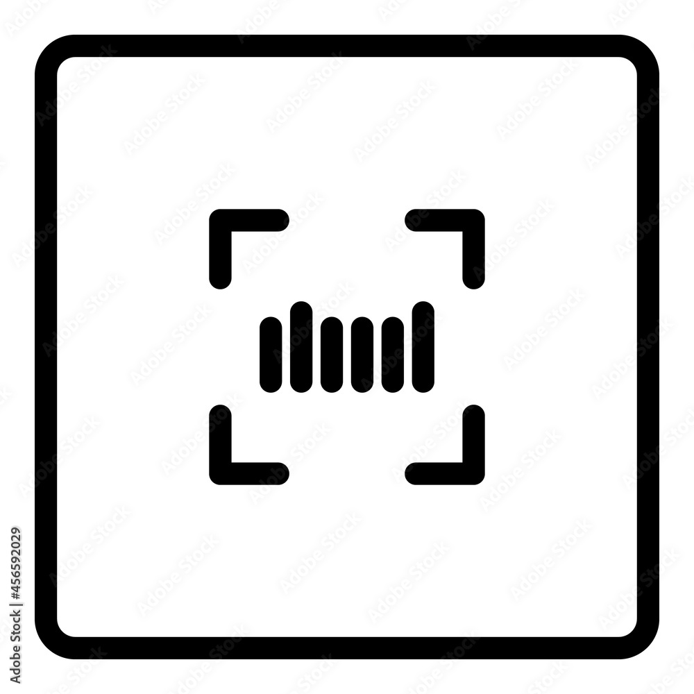 Poster qr code generator icon outline vector. scanner barcode. quick scan