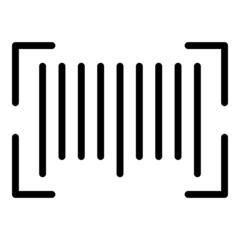 Unique barcode icon outline vector. Code scanner. Label scan