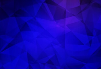 Dark BLUE vector abstract polygonal pattern.