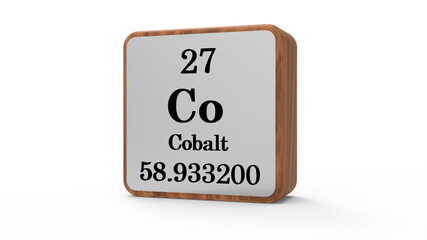 3d Cobalt Element Sign. Stock image.