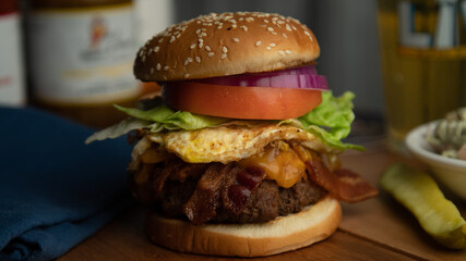 bacon and egg burger