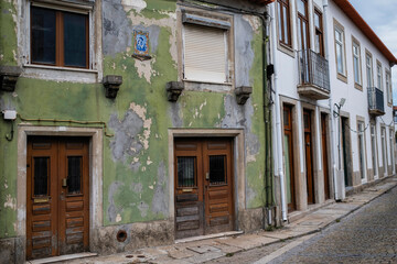 Fototapeta na wymiar On one of the streets of Vila do Conde, Porto district, Portugal.