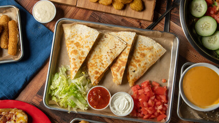 Quesadillas overhead