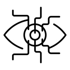 Cyber security icon outline vector. Secure data. Cloud shield