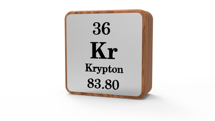 3d Kryoton Element Sign. Stock image.