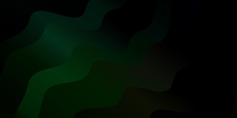 Dark Green vector background with lines.