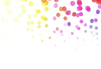 Light Blue, Yellow vector background with spots.