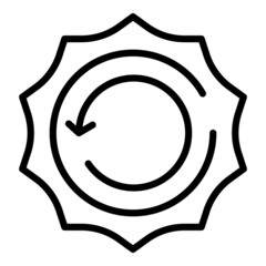 Reusable solar energy icon outline vector. Ecology water. Nature resource