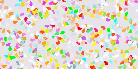 Light multicolor vector backdrop with chaotic shapes.