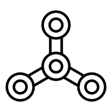 Antistress spinner icon outline vector. Fidget toy. Metal handspinner
