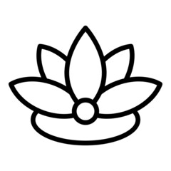 Lotus concentration icon outline vector. Relax meditate. Health mind
