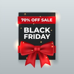 realistic black friday concept vector design illustration