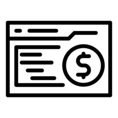 Free training course icon outline vector. Online education. School webinar