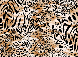 Naklejka premium Seamless leopard pattern, jaguar pattern