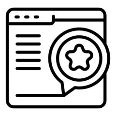 Customer rating icon outline vector. Star review. Satisfaction rate