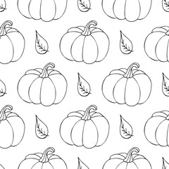 Seamless pattern for Halloween design. Vector illustration in hand draw style