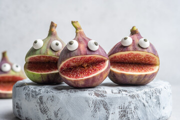 Spooky figs monsters for Halloween party