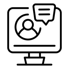 Customer support icon outline vector. Center information. Tech help