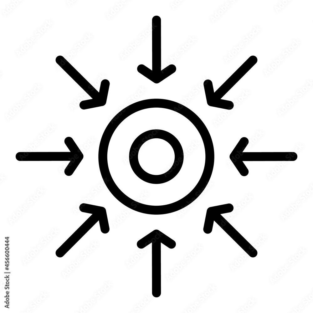 Poster improving concentration icon outline vector. self challenge. business power