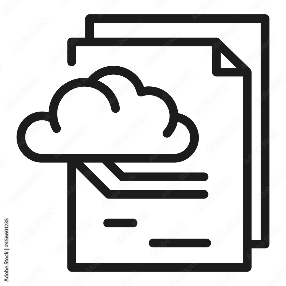 Poster memory files icon outline vector. document file. data information