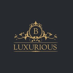 Luxury Logo template in vector for Restaurant, Royalty, Boutique, Cafe, Hotel, Heraldic, Jewelry, Fashion and other vector illustrations
