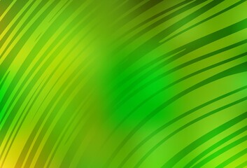 Light Green, Yellow vector layout with curved lines.
