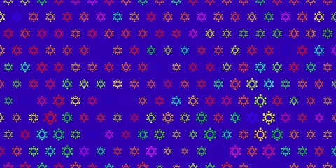 Dark green, red vector texture with disease symbols.