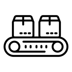 Package shipping icon outline vector. Delivery service. Shipment cargo