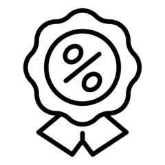 Sale price ribbon icon outline vector. Tag label. Discount offer