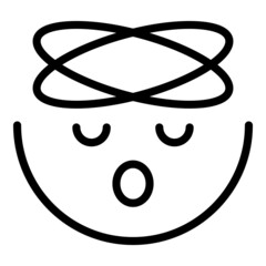 Dizziness unwell icon outline vector. Dizzy headache. Head vertigo