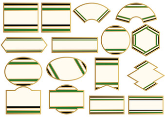 和モダンのフレームのテンプレート。
装飾的なシールやステッカーのデザイン。