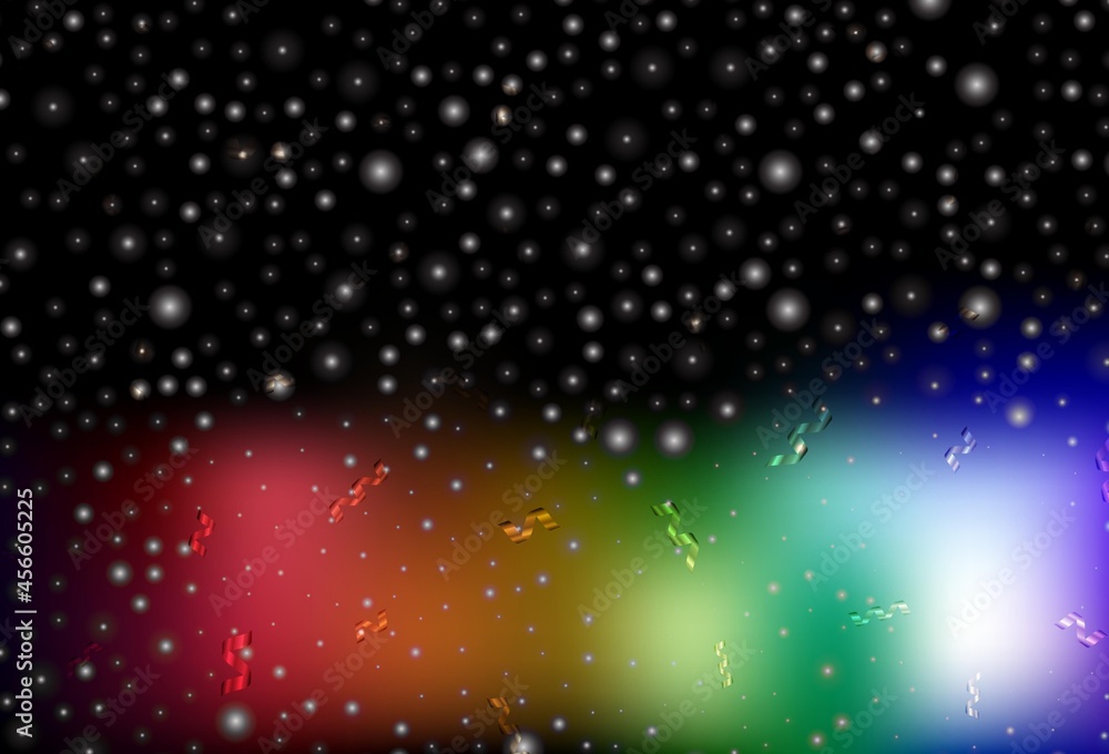 Poster dark multicolor vector layout in new year style.