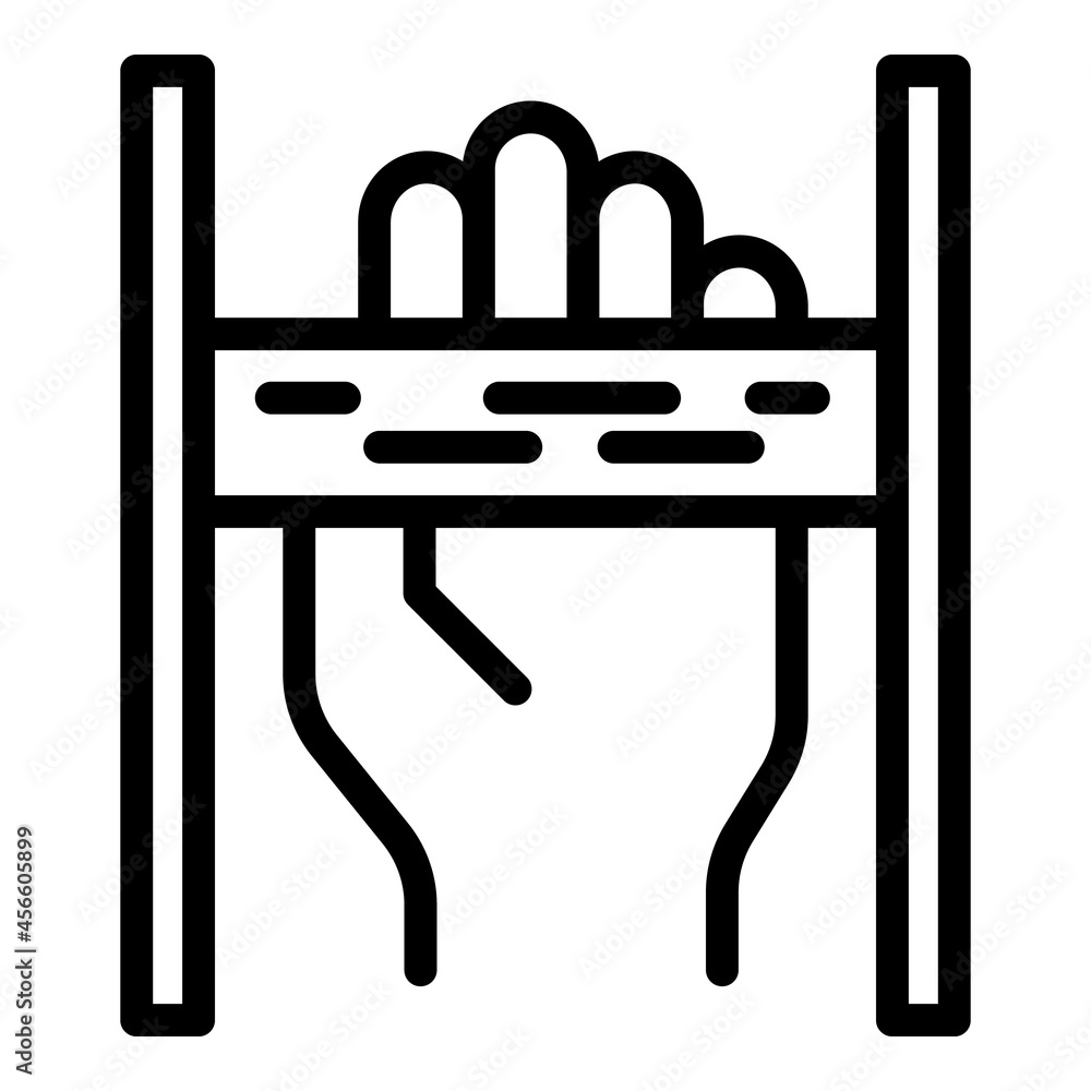 Aufkleber security palm recognition icon outline vector. biometric scan. id verification