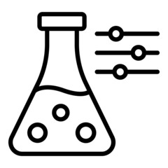 Lab flask icon outline vector. Science laboratory. Chemical tube