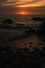 Fototapeta na wymiar Sunset in mazatlan sinaloa mexico in the pearl of the pacific beautiful vacations