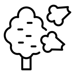 Chemical tree icon outline vector. Plant treatment. Agriculture pesticide