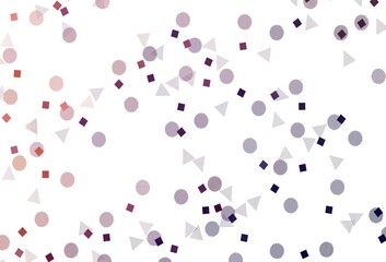 Light Pink, Red vector texture with poly style with circles, cubes.
