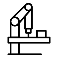 Industrial robot icon outline vector. Industry arm. Factory hand