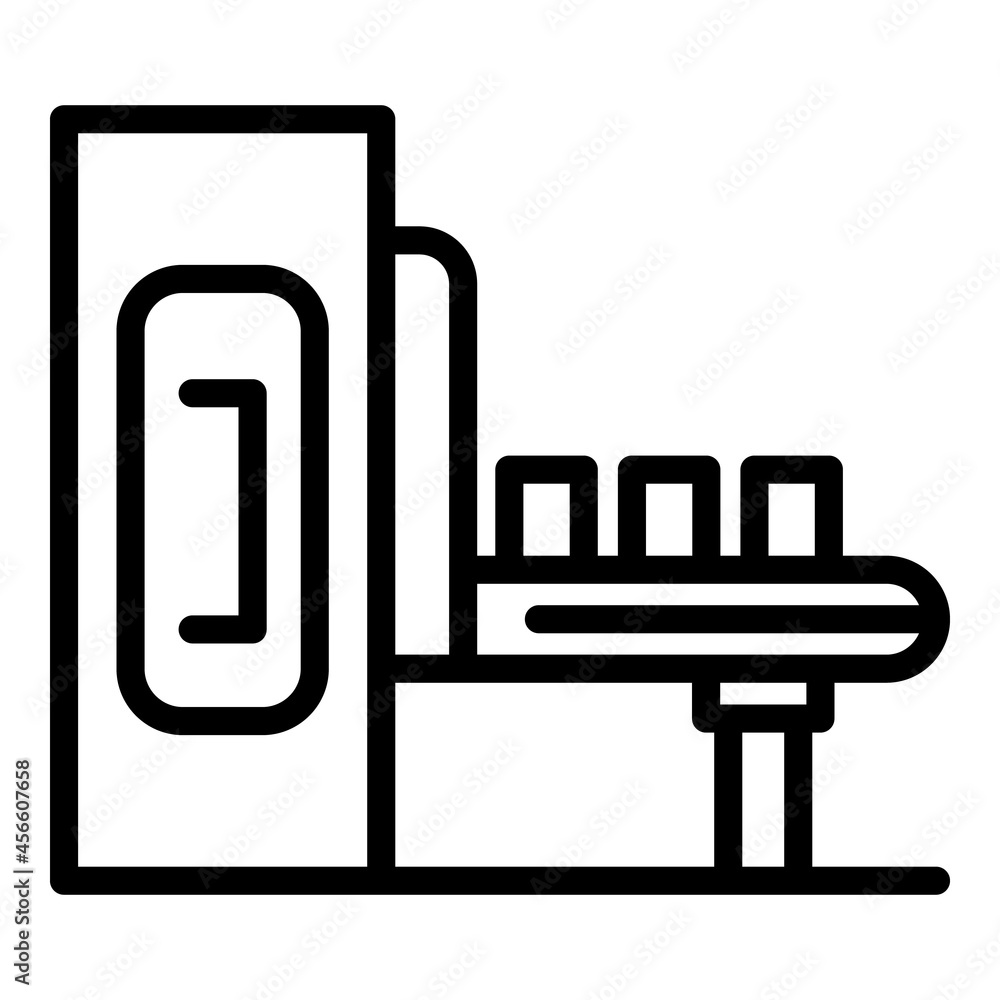 Poster factory output icon outline vector. production process. industry system