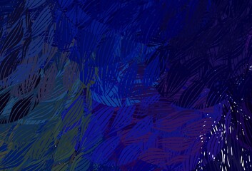 Dark Blue, Green vector background with abstract shapes.